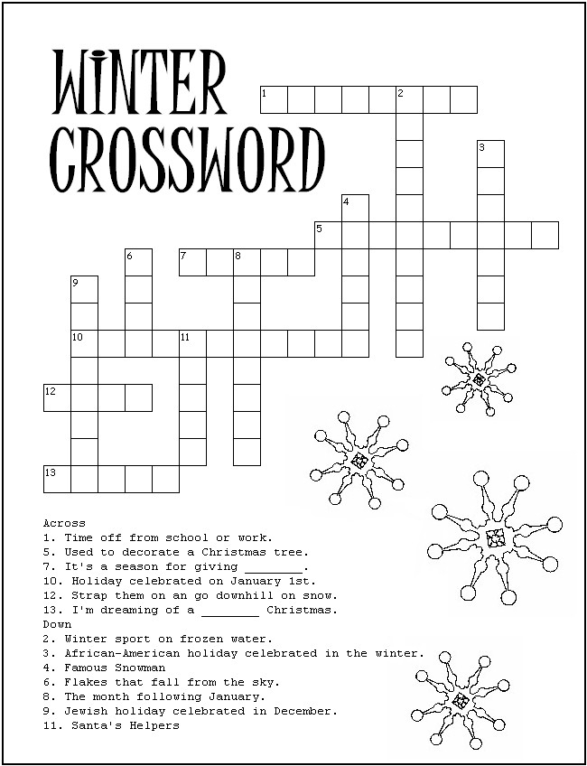 12 Best Images Of Winter Puzzle Worksheets Kid Winter