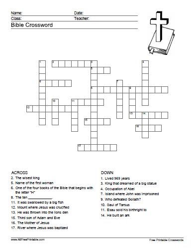 Printable Youth Crossword Puzzles