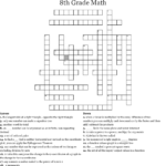 8th Grade Math Crossword WordMint