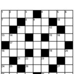 9x9 Easy Crossword Puzzle Grid 7 Puzzle 22 Crossword