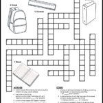 Back To School Crossword Puzzles Word Puzzles For Kids