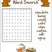 Free Printable Word Search Puzzles Chocolate
