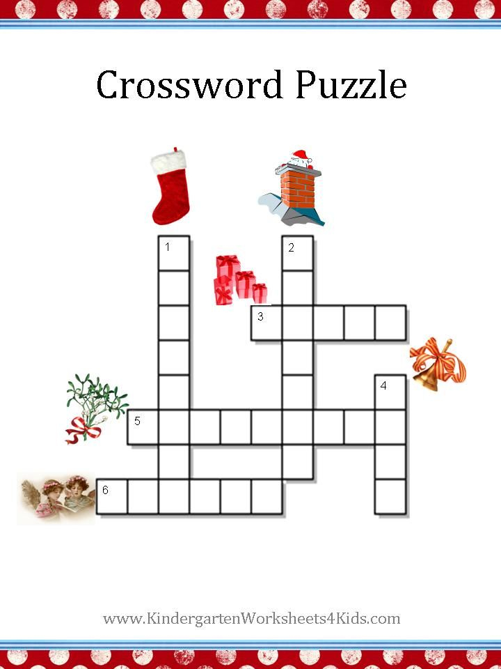 Christmas Crossword Puzzles For Kids Free Printable