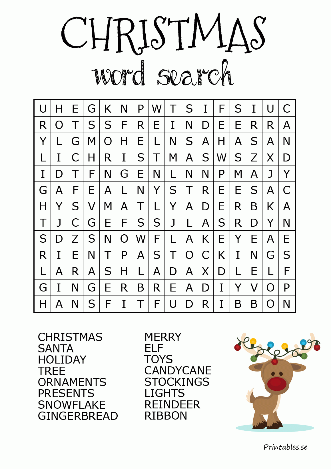 Christmas Word Search Puzzles Free Printables