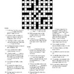 Crossword Puzzle Easy Printable Puzzles For Seniors
