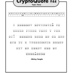 Cryptogram Puzzles To Print Shirley Temple CryptoQuote