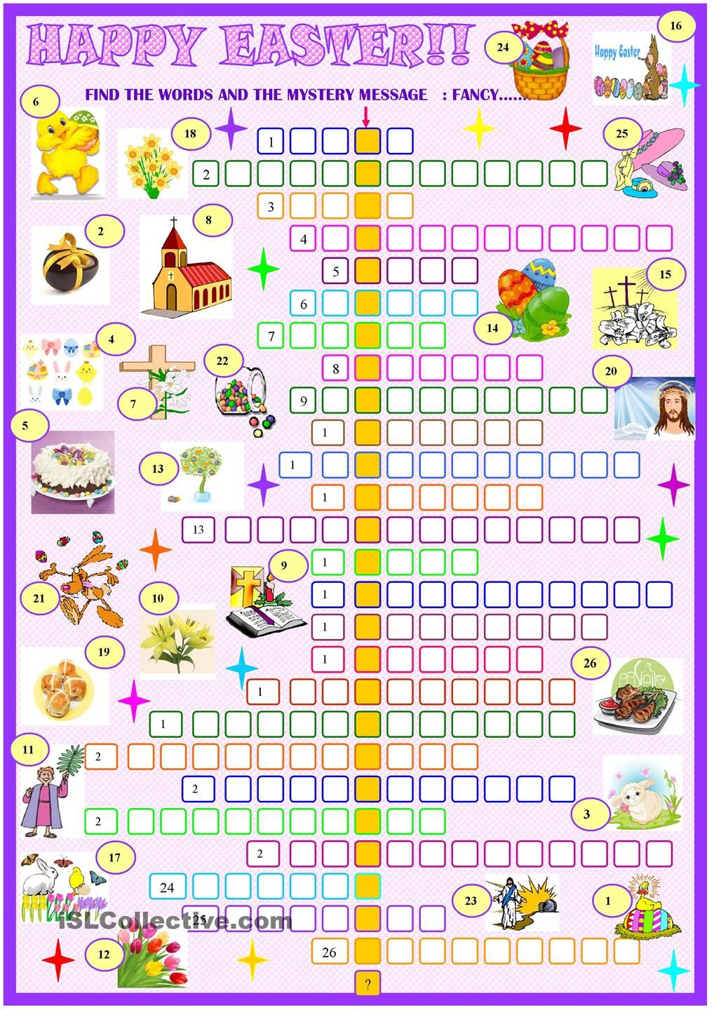 Easter Crosswords Printable Free