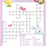 Easter Crossword Puzzle For Kids Easter Easter