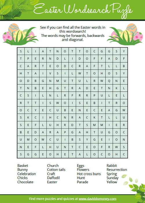 Free Printable Easter Word Puzzles