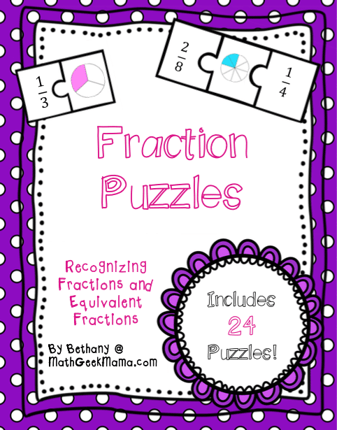 Free Fraction Puzzles Printable