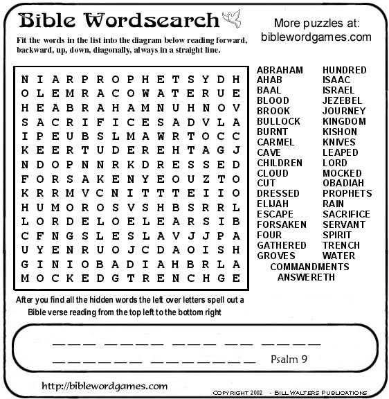 Free Christian Puzzles Printable