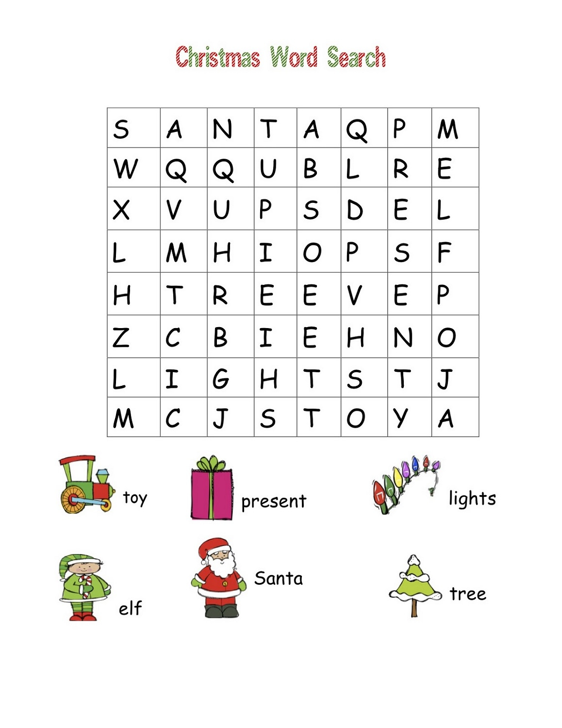 Free Printable Easy Word Search Puzzles