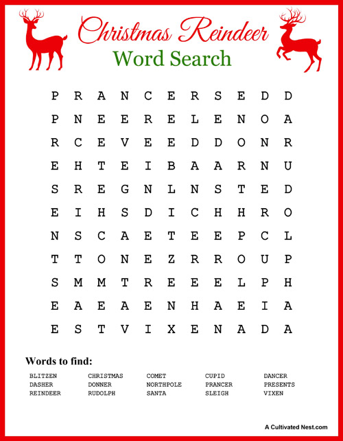 Free Christmas Word Search Puzzles Printable