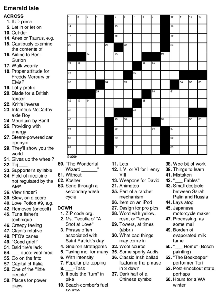 Free Printable Crossword Maker Uk Printable Crossword