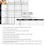 Free Printable Logic Puzzles For High School Students