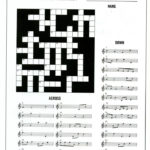 FREE Printable Music Notes Crossword Puzzle Music