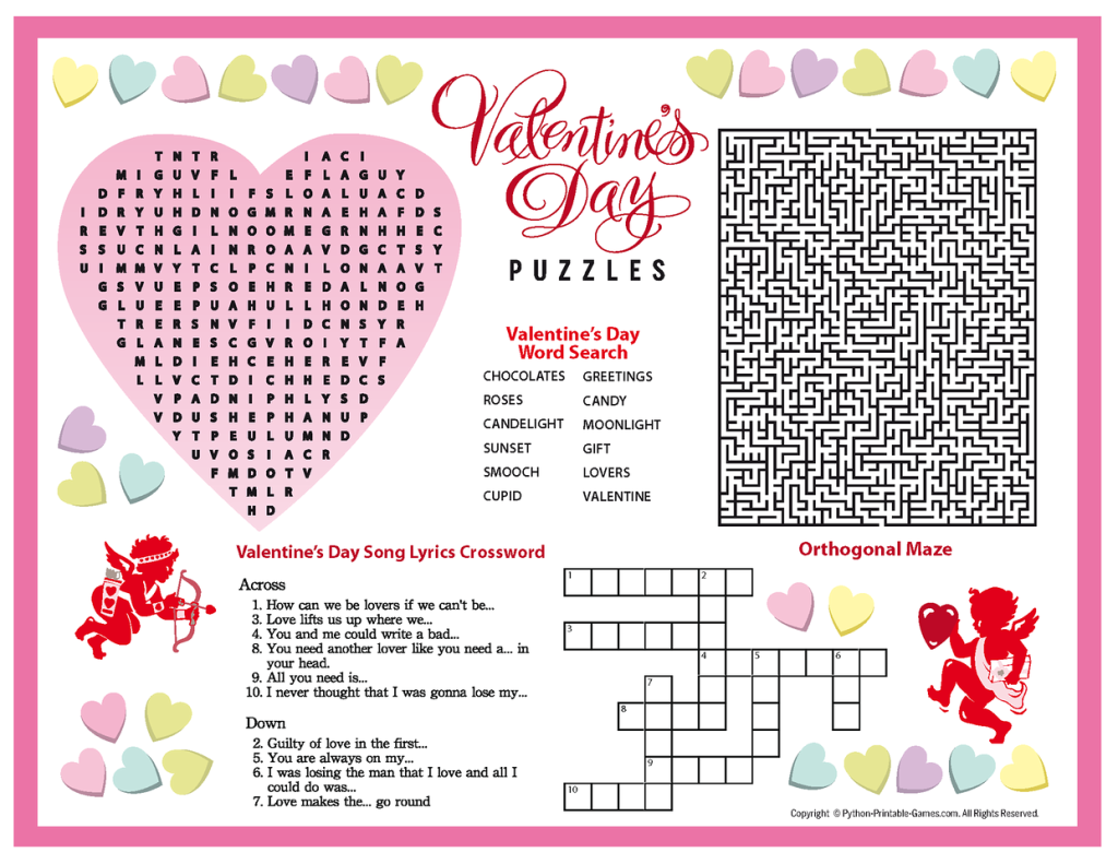 Free Printable Valentine's Day Puzzles