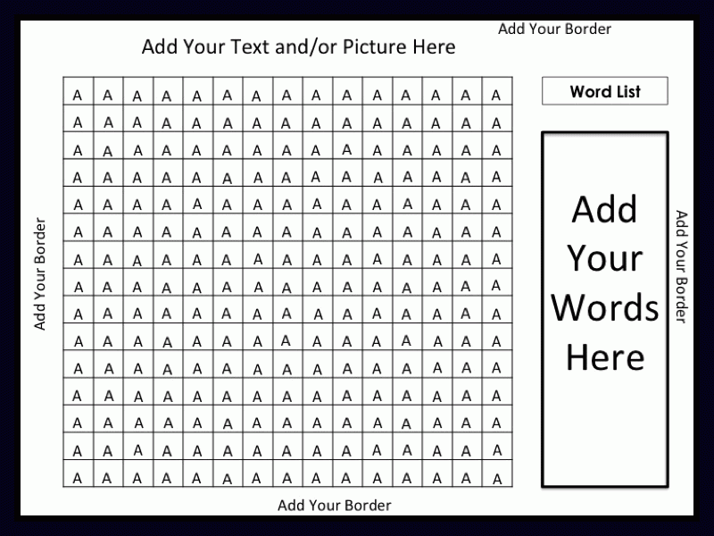 Free Make Your Own Word Search Puzzles Printable