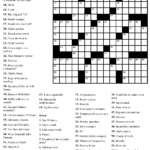 High School Crossword Puzzles Printable Printable