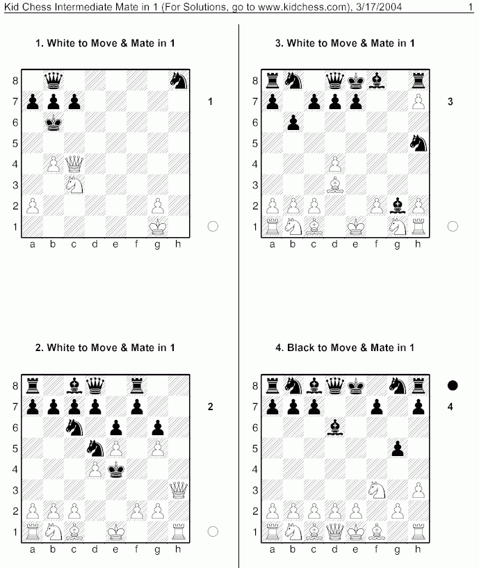 Free Printable Chess Puzzles