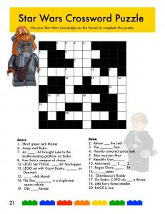 Printable Lego Crossword Puzzle