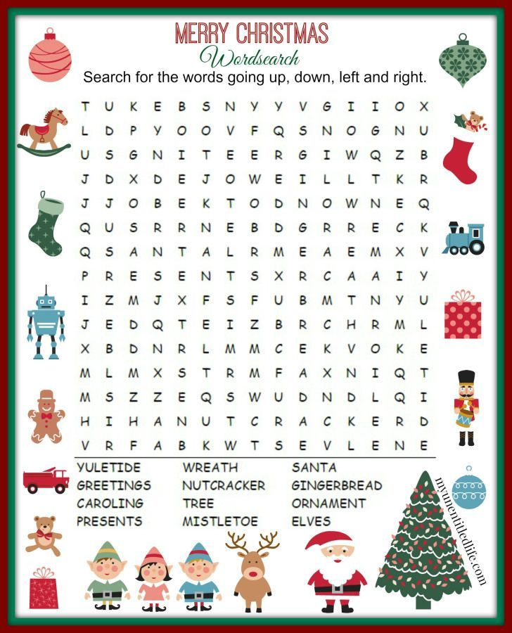 Christmas Word Puzzles Free Printable
