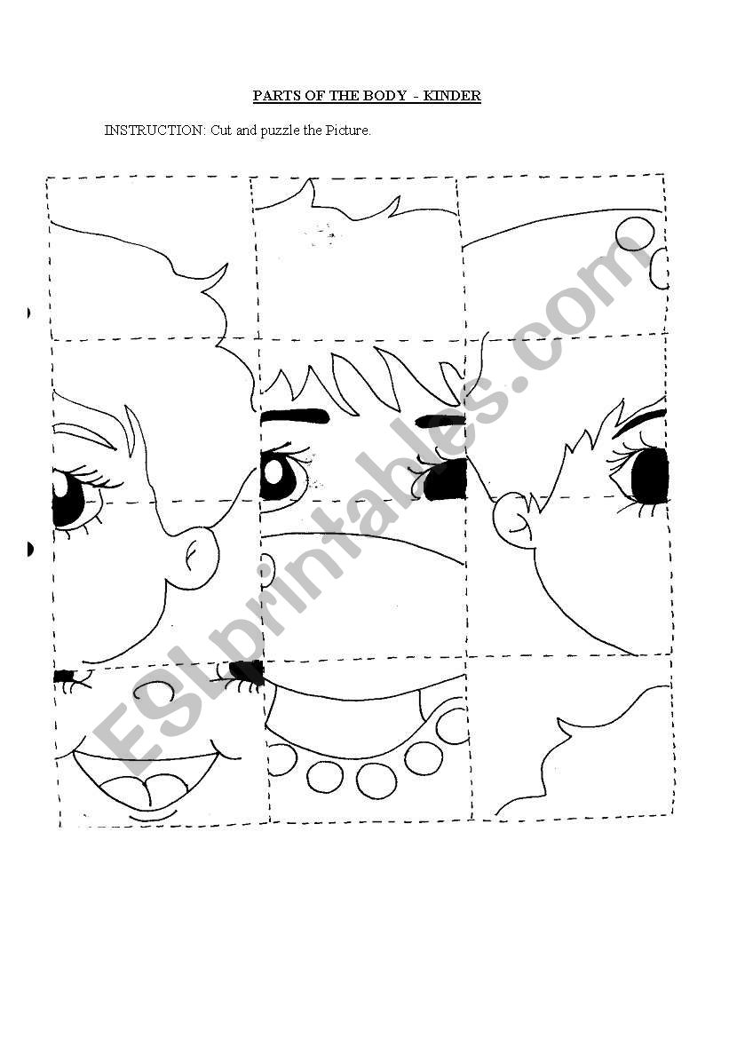 My Body Parts Free Printable Puzzles