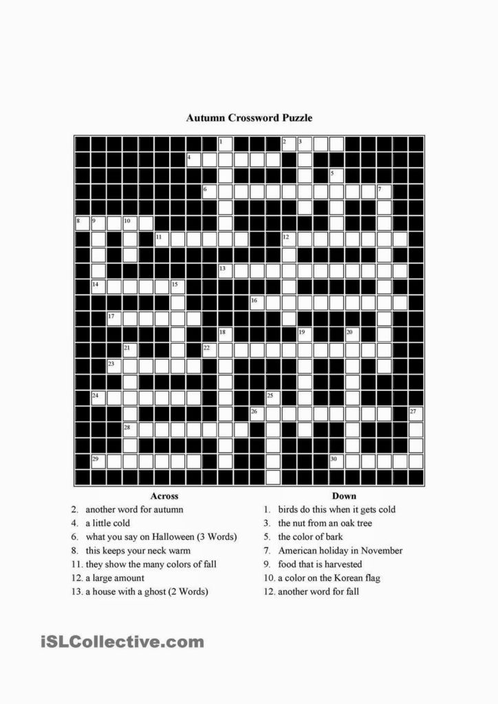 Printable 2 Speed Crossword Printable Crossword Puzzles
