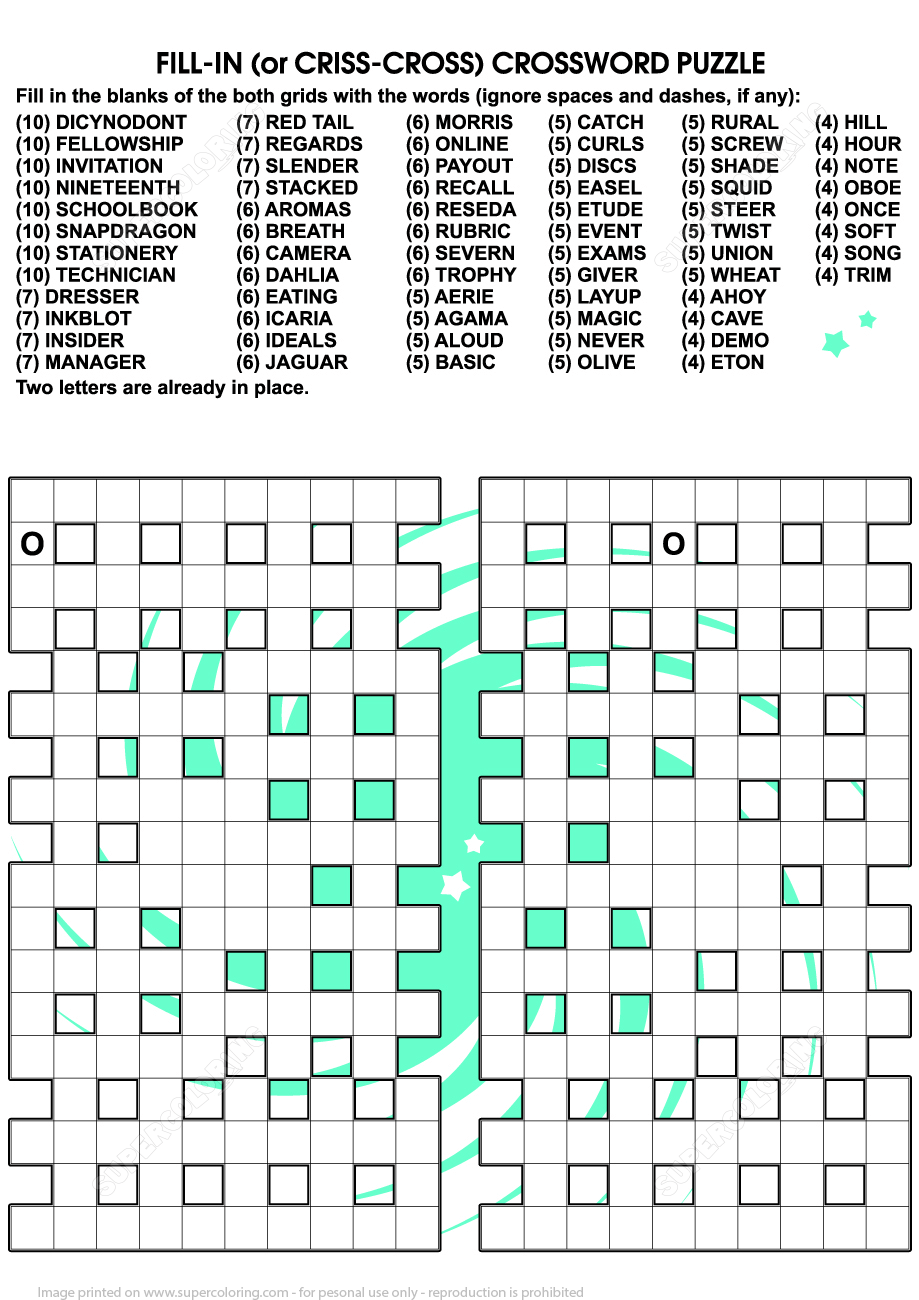 Free Printable Word Fill In Puzzles For Adults