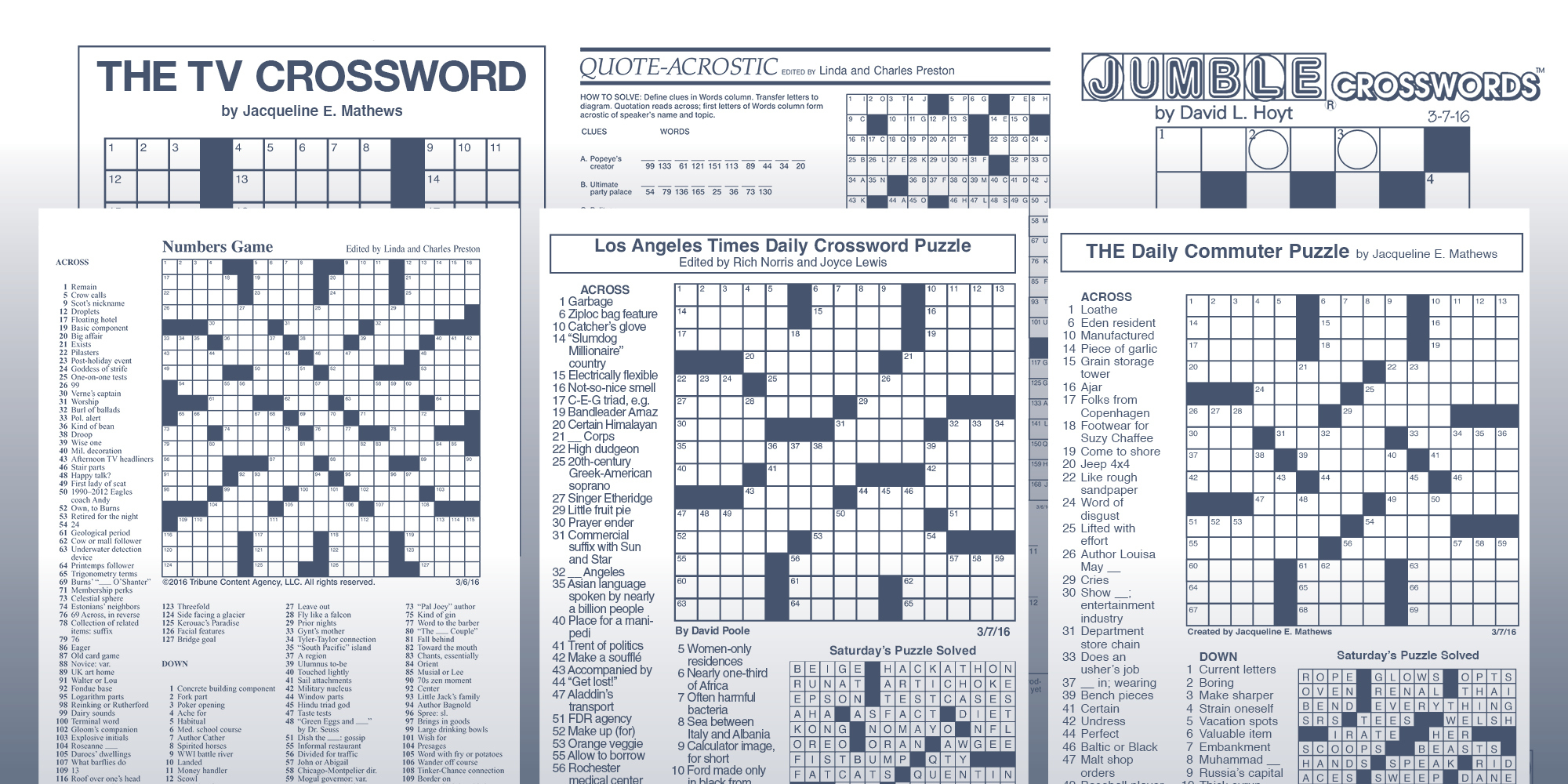 Printable Crossword Metro