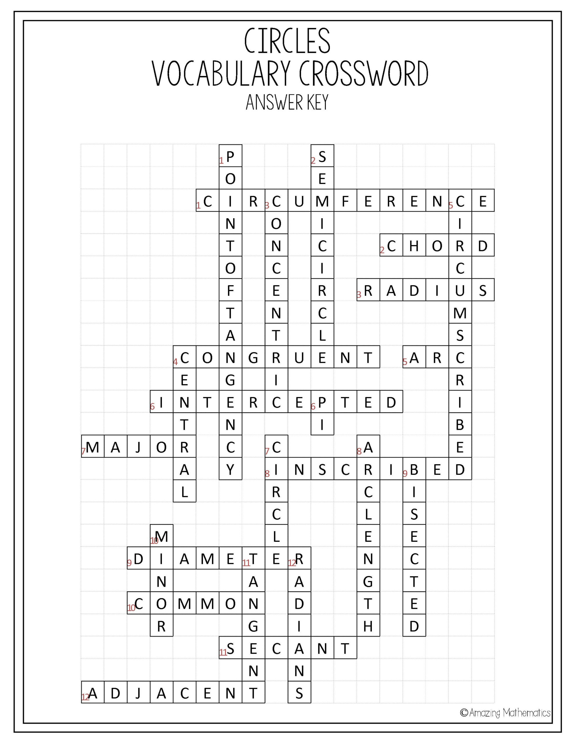 Printable English Crossword Puzzles With Answers