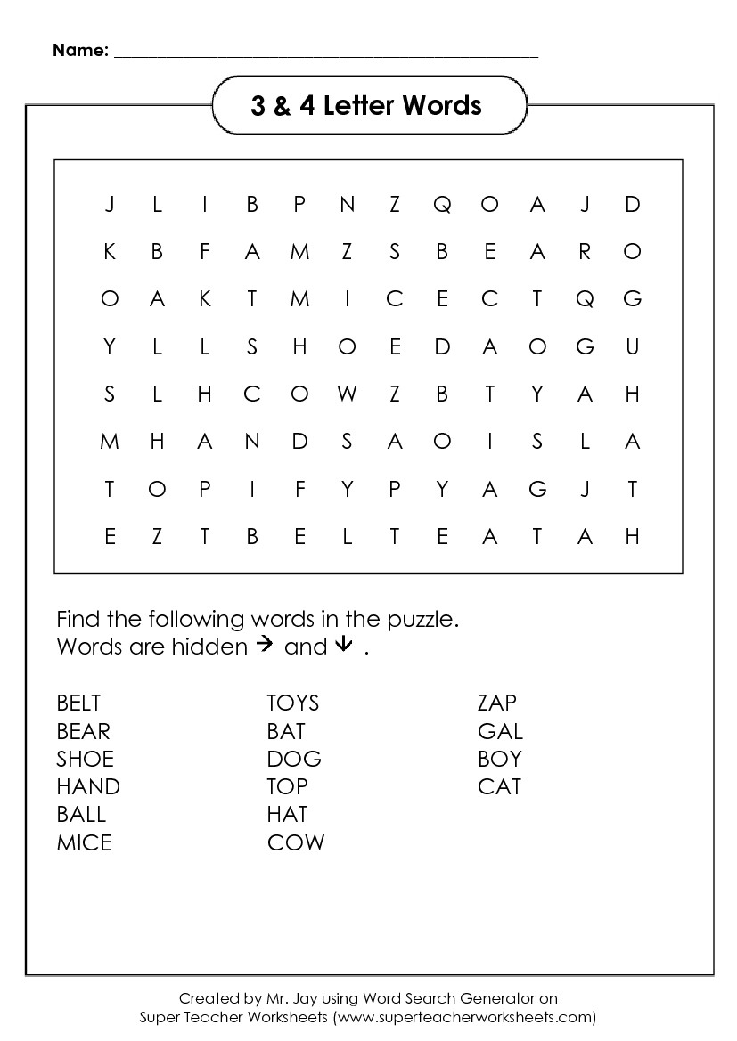 Create Word Puzzles Free Printable