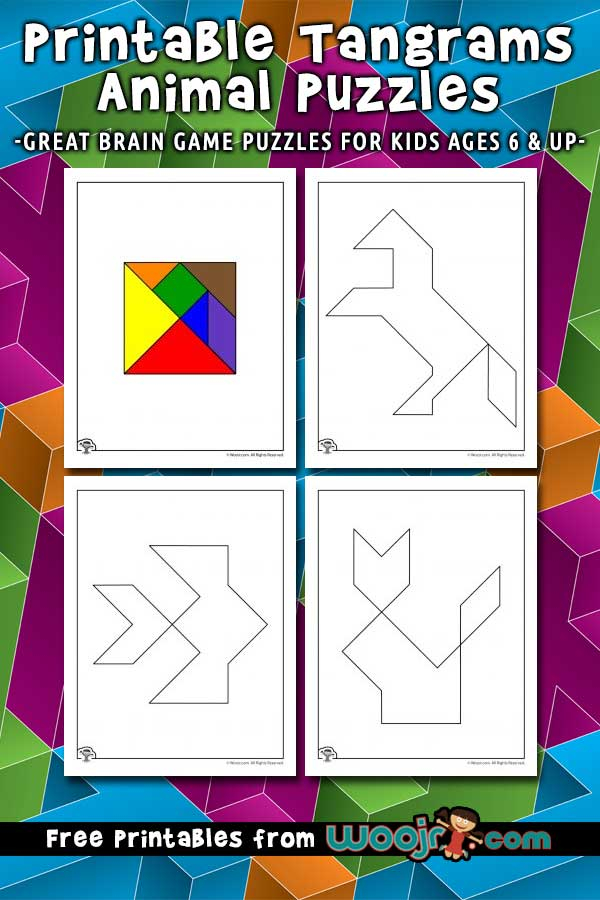 Printable Tangrams Animal Puzzles Woo Jr Kids Activities