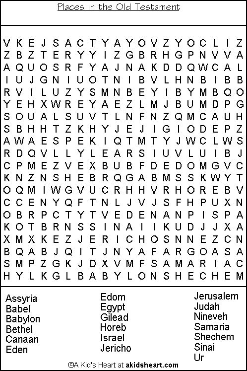 TBK BIBLE PUZZLE Bible Word Searches Bible Words