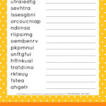 This FREE Printable Thanksgiving Word Scramble Puzzle Is A