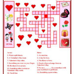 Valentine Day Crossword Worksheet Free ESL Printable