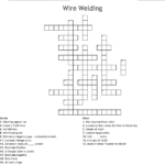 Wire Welding Crossword Wordmint Printable 2 Speed