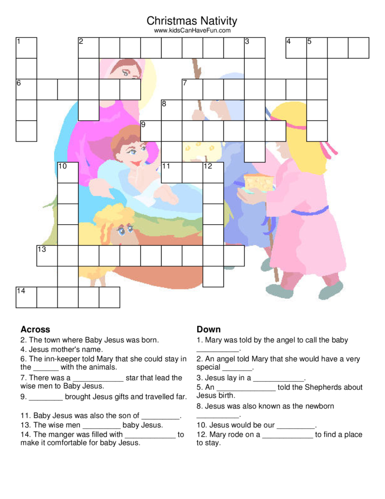Christmas Crossword Puzzle Printable For 2015