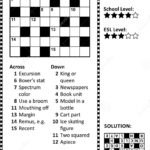 Crossword Puzzle Large Print Quick Style Family