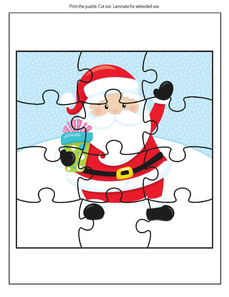 FREE Educational Printable Christmas Puzzle Pack Real