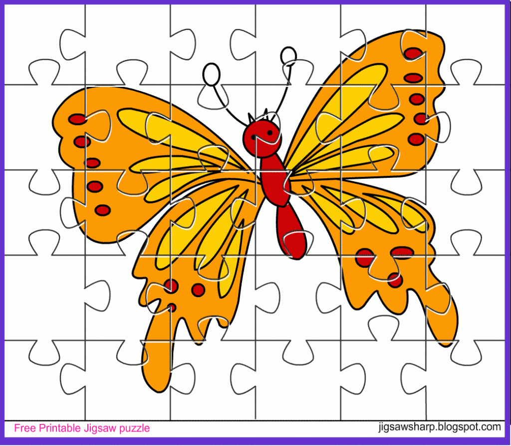 Free Printable Jigsaw Puzzle Game Butterfly Jigsaw Puzzle