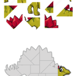 Jigsaw Puzzle With Stegosaurus Dinosaur Free Printable