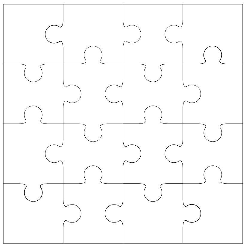 Large Blank Puzzle Pieces Template With 3 Piece Jigsaw