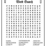 Printable Places In The Bible Word Search Bible Word
