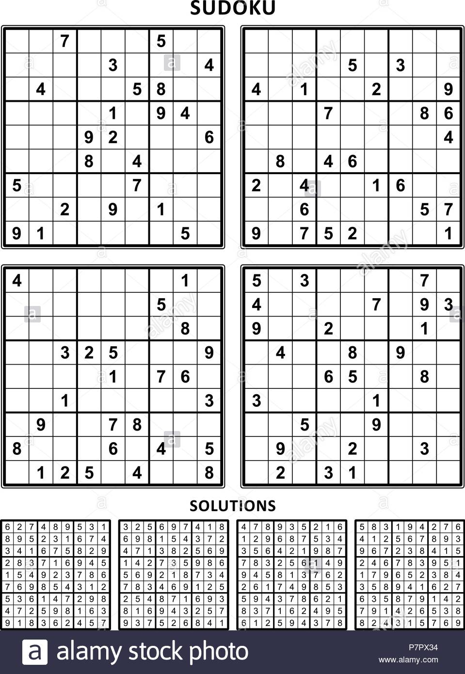 Free Printable Sudoku Puzzles 4 Per Page