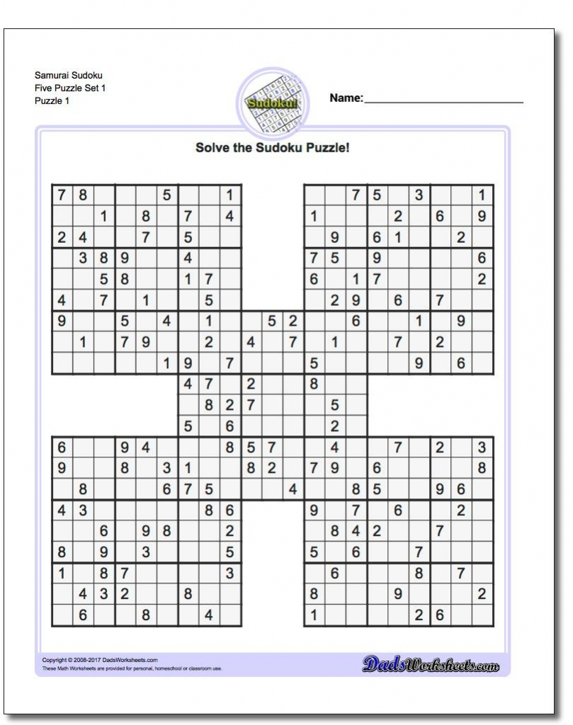 Free Printable Sudoku Puzzles 4 Per Page