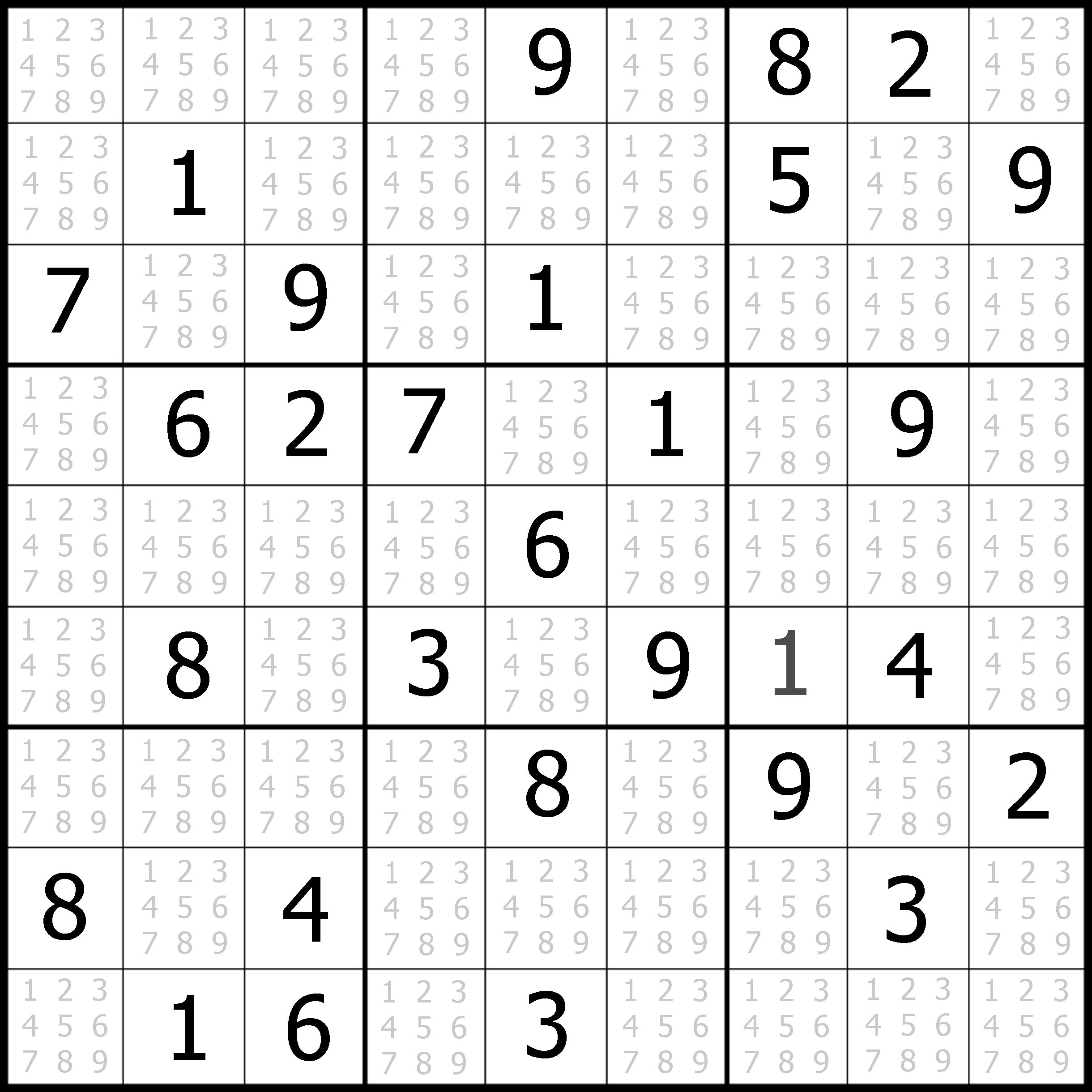 Free Easy Sudoku Puzzles Printable
