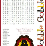 Printable Thanksgiving Puzzles For Adults Printable