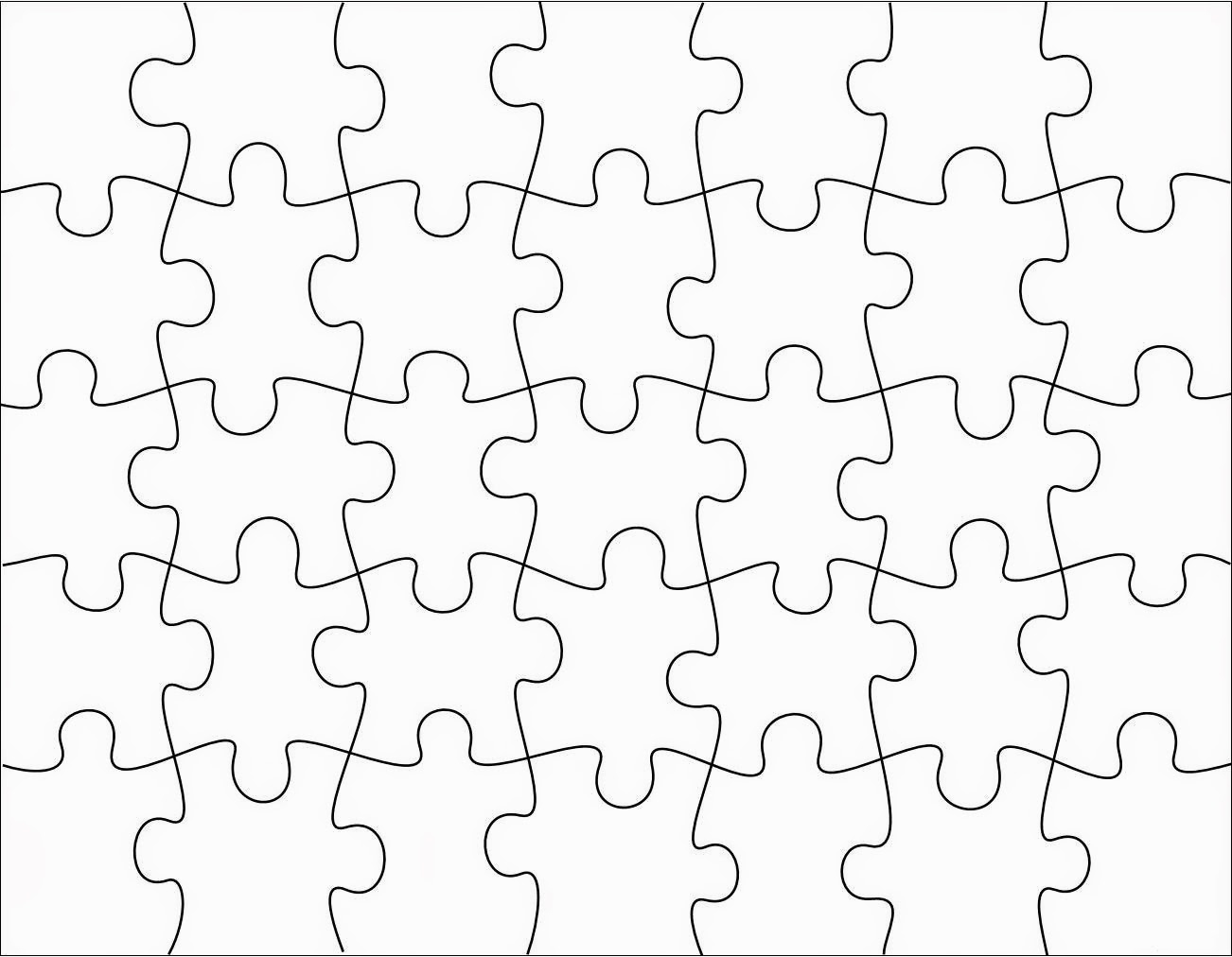 Printable Jigsaw Puzzle Template