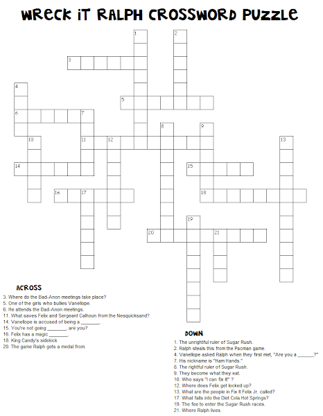 11 Fun Disney Crossword Puzzles Kitty Baby Love